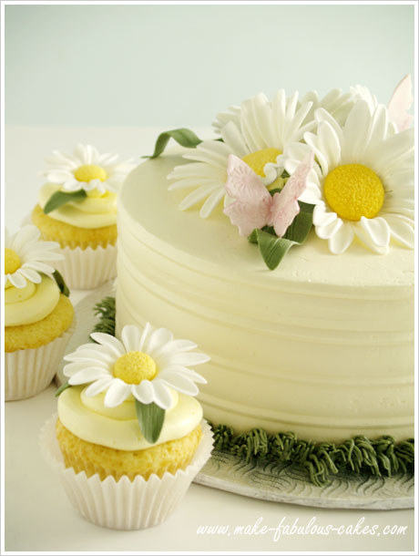daisy cakes. Daisy Cake and Cupcakes