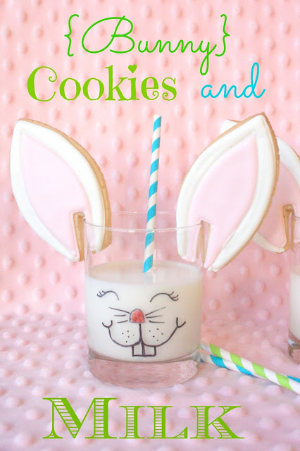 bunny cookies and milk