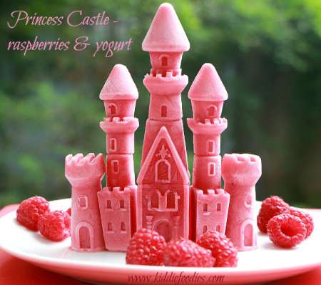 Princess-castle-frozen-raspberries-and-yogurt