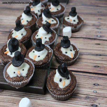 Melted Snowman Brownies