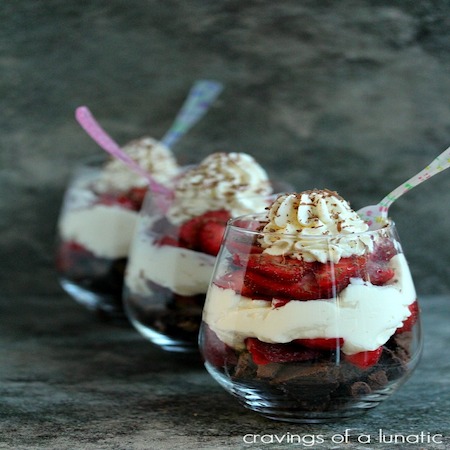 Strawberry Brownie Parfait