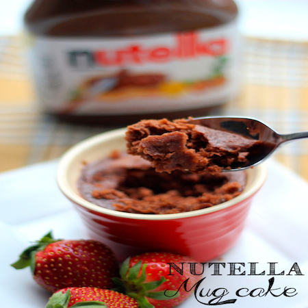 nutella mug cake