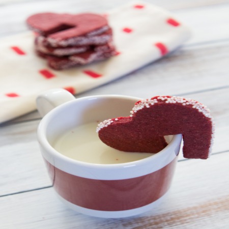 red velvet shortbread cookies