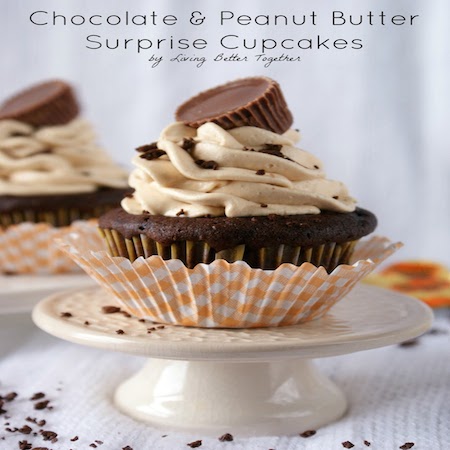 chocolate peanutbutter surprise cupcake