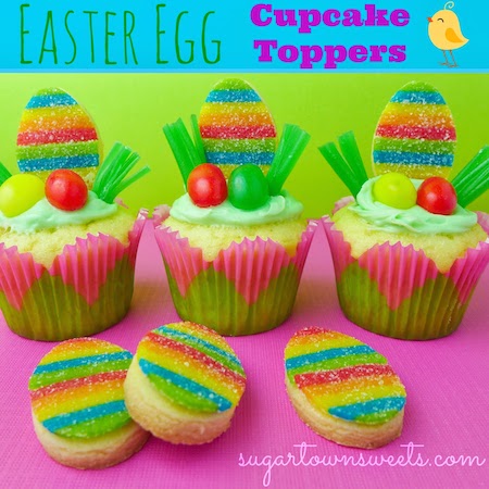 Easter Egg Cupcake Toppers~ Airhead Xtremes Created by Sugartown Sweets