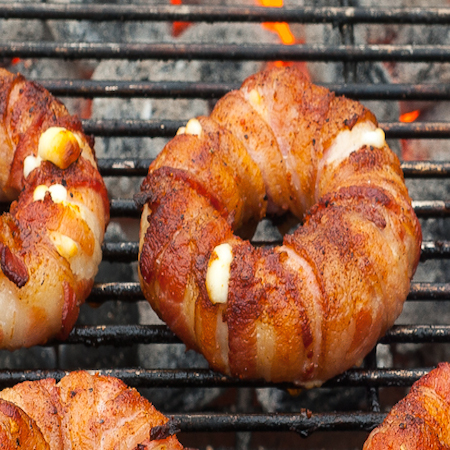 Bacon wrapped pineapple mozzeralla ring