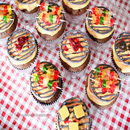 mini bbq cupcake