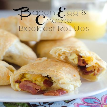 Bacon, Egg and Cheese Breakfast Roll-ups