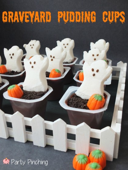 Graveyard Pudding Cups - Party Pinching