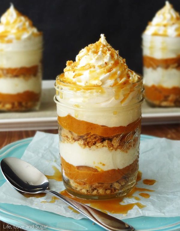 No Bake Pumpkin Pie in a Jar