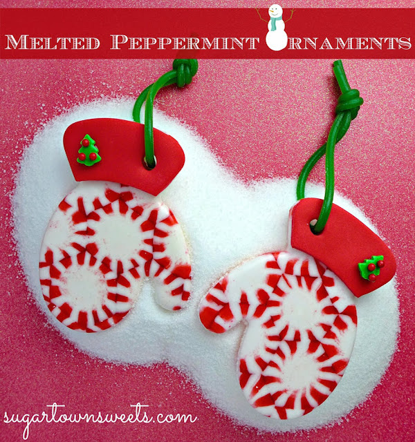 Melted Peppermint Ornaments by Sugartown Sweets!!