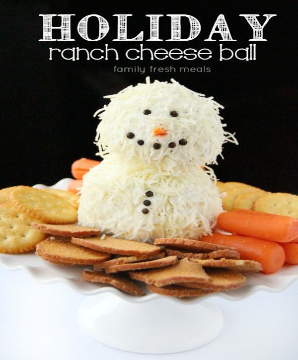 snowman cheese ball