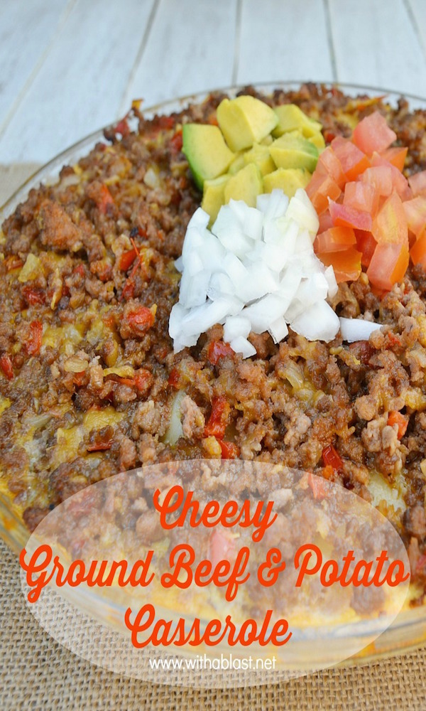 Cheesy Ground Beef and Potato Casserole-P