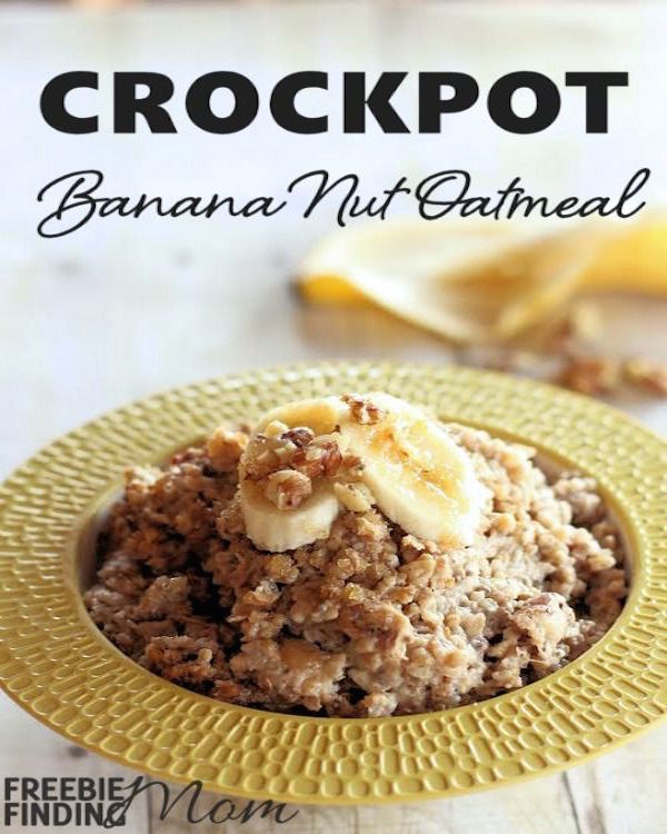 Crockpot Banana Nut Oatmeal