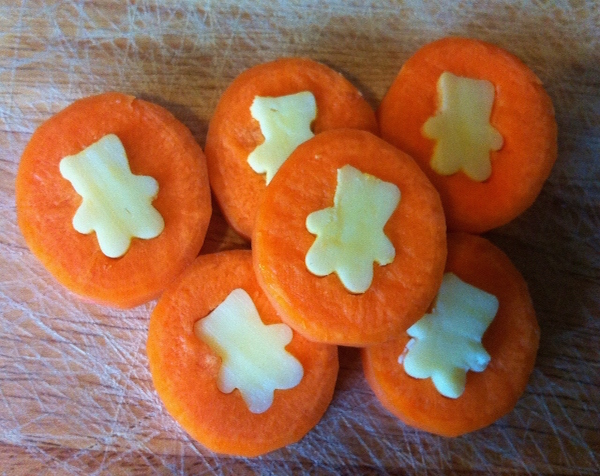 cheese and carrot coins