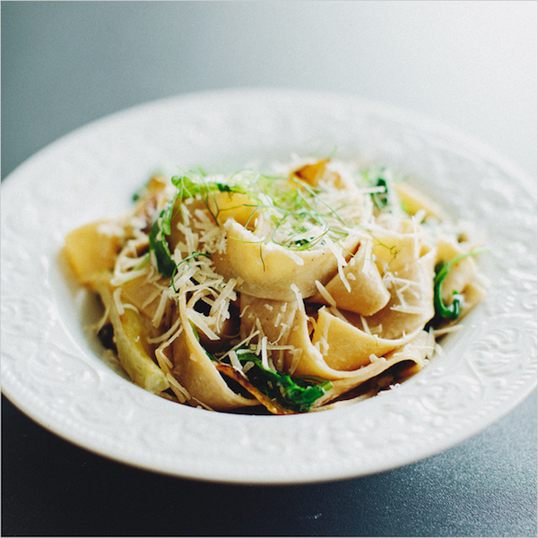 pasta with fennel, arugula and lemon