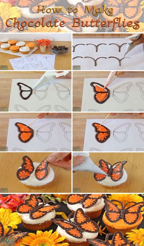 how to make chocolate butterflies