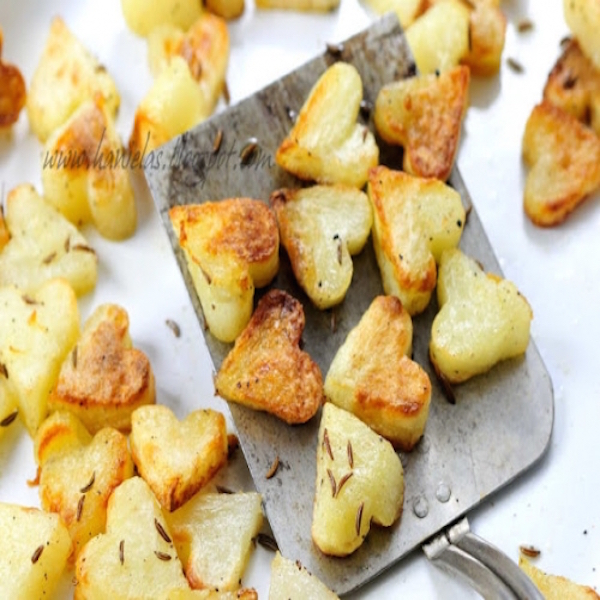 roasted heart potatoes