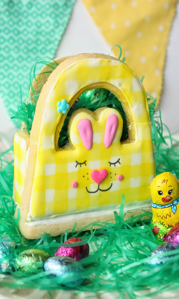 3D Bunny Basket Cookies