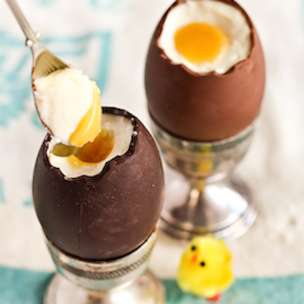 cheesecake filled chocolate eggs