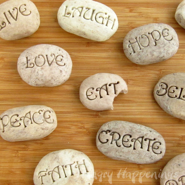 Cookies 'n Cream Fudge Serenity Stones, edible craft ideas, edible craft recipes, Mother's Day