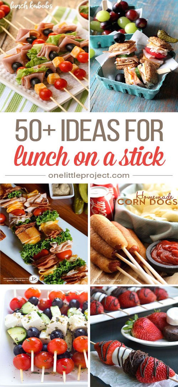 50+ ideas for lunch on a stick