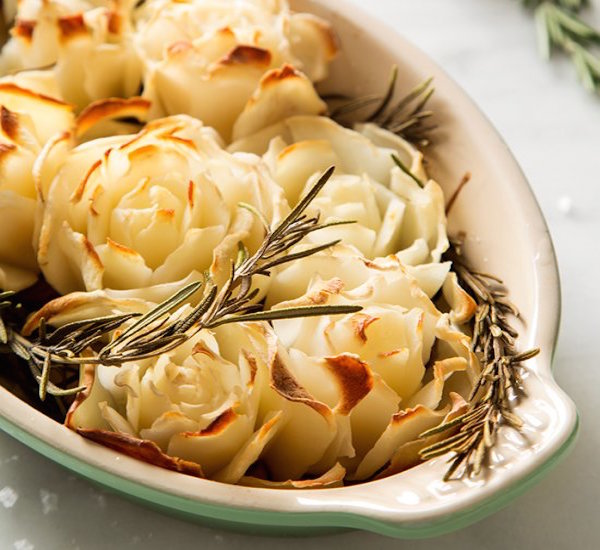 baked potato roses