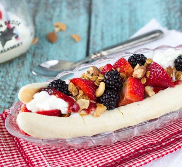 healthy banana split