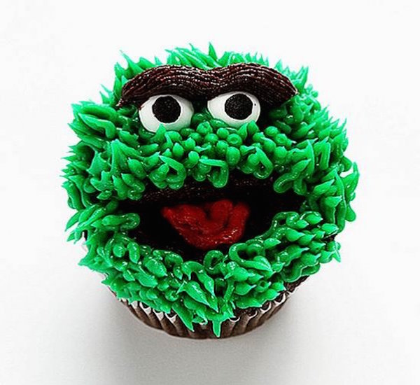 oscar the grouch cupcake