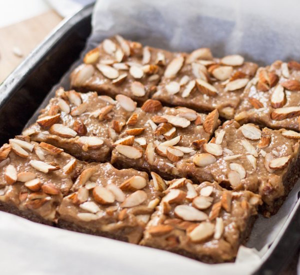 raw salted caramel brownies