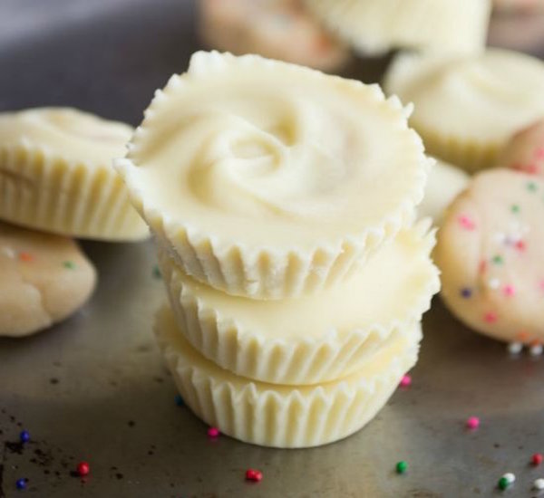 white chocolate cake batter cup