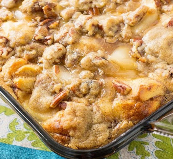 apple streusal french toast bake