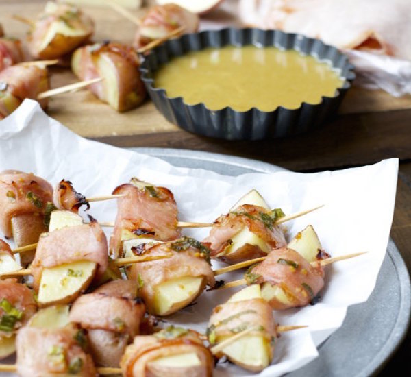 ham wrapped potatoes