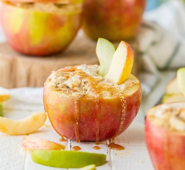 individual caramel cheesecake apple dip