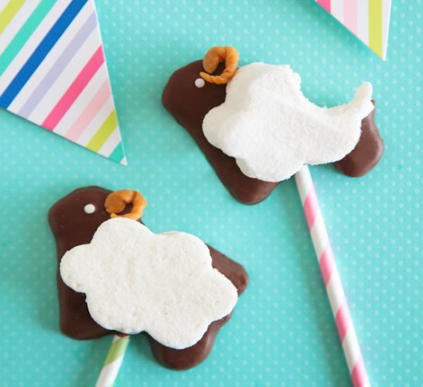 puffy sheep s'mores pop