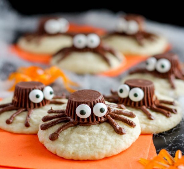 halloween spider cookies