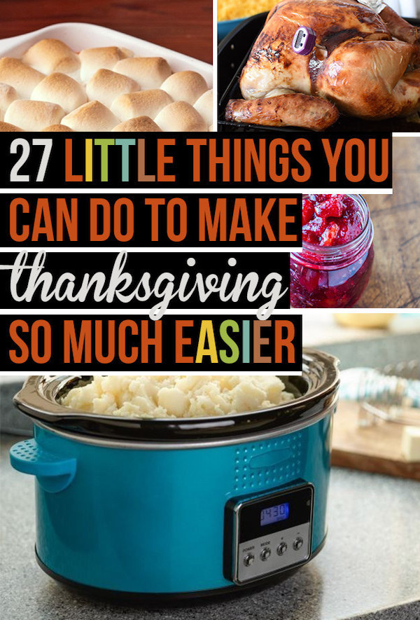 27 things to make thanksgiving easier