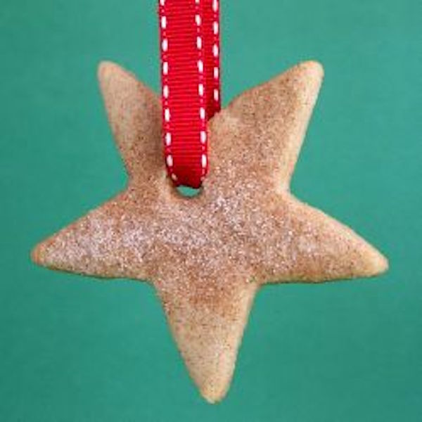 cinnamon sugar star cookie ornament