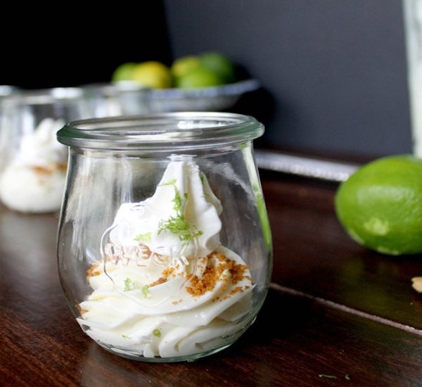 coconut key lime no bake cheesecake jars