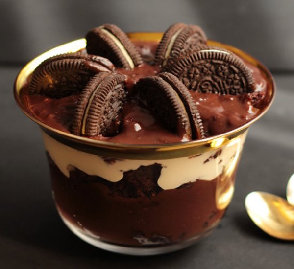 oreo brownie chocolate trifle