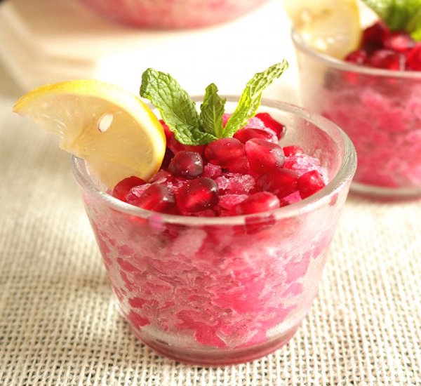 pomegranate granita