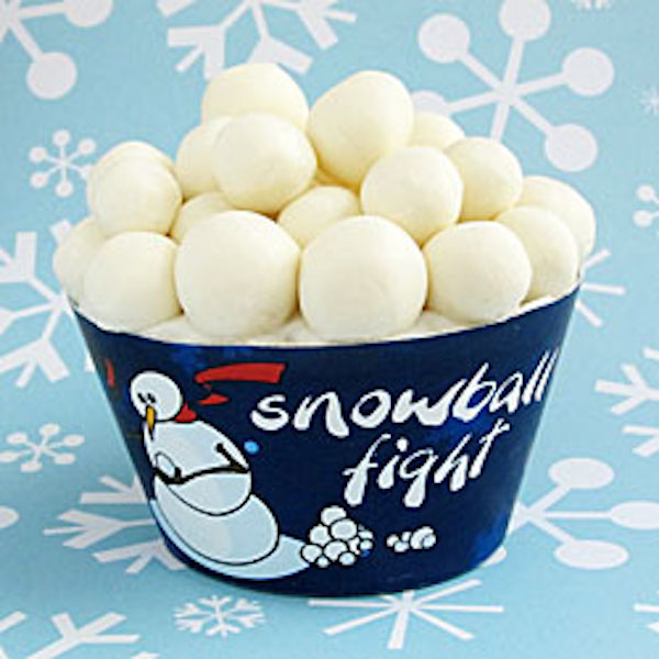 snowball fight cupcakes