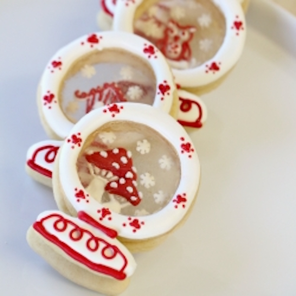 snowglobe cookies