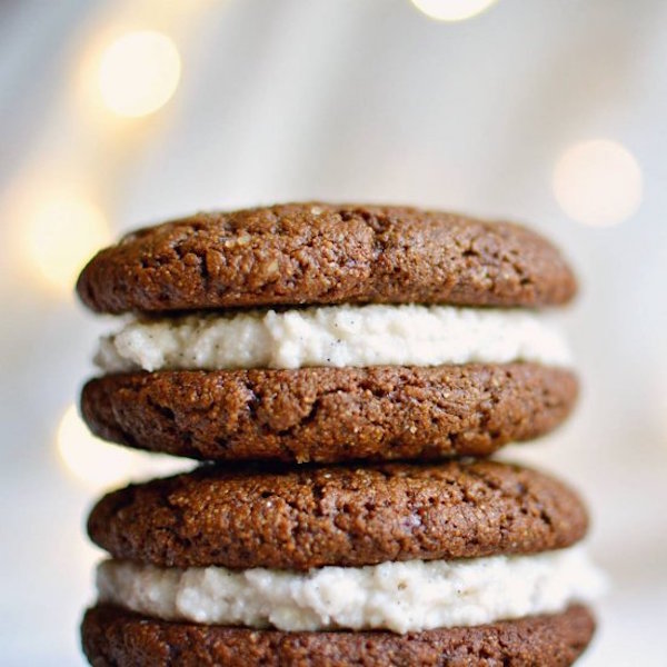 soft chewy vegan gingersnap