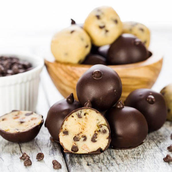 chocolate chip cookie dough truffles