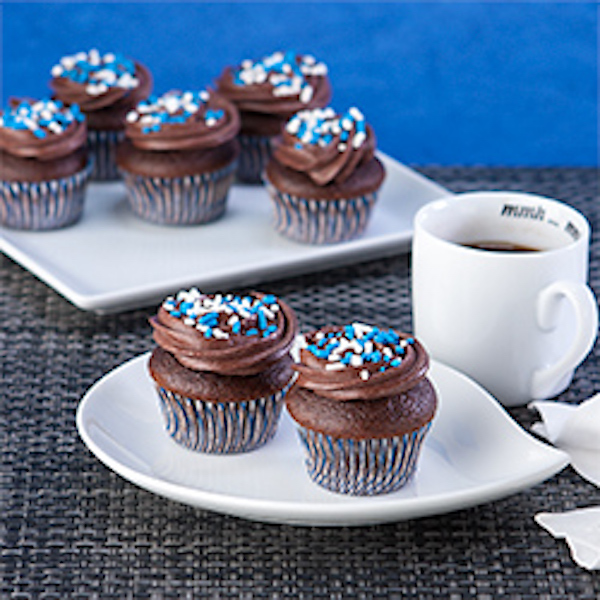 chocolate hanukkah cupcake bites