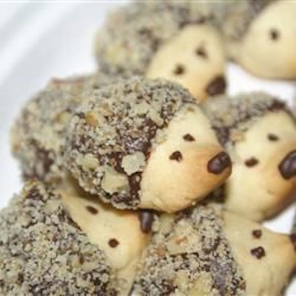 hedgehog shortbread cookies