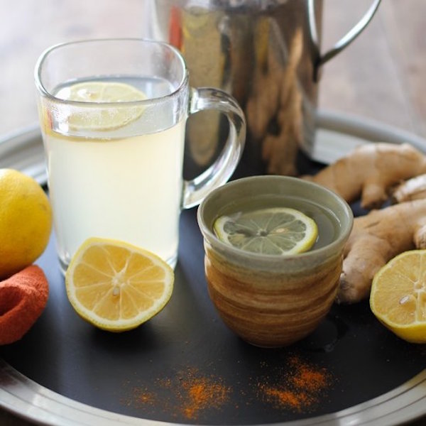 lemon ginger detox hot toddy