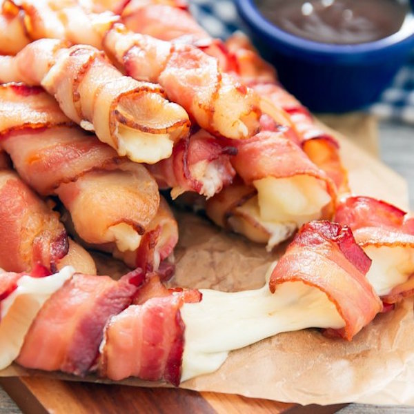 bacon wrapped cheese stick