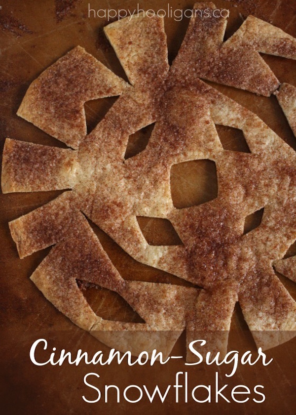 cinnamon-sugar snowflakes snacks